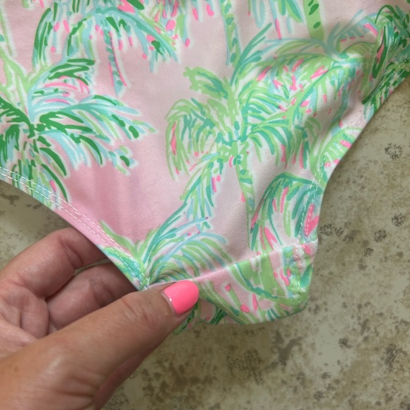 Tommy Bahama Kids Pink and Green One Piece Swimsuit - Picture 3 of 5